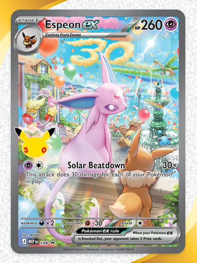 Pokémon 30 Jahre Reveal: Psiana-ex Promo MEP 108