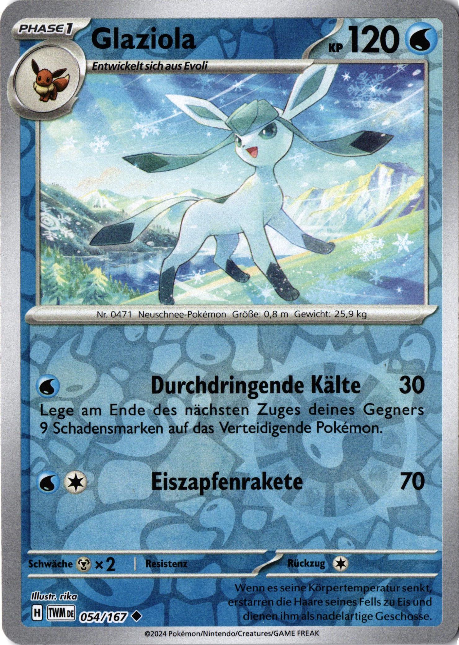 Glaziola Twilight Masquerade moderne Pokémon Karte