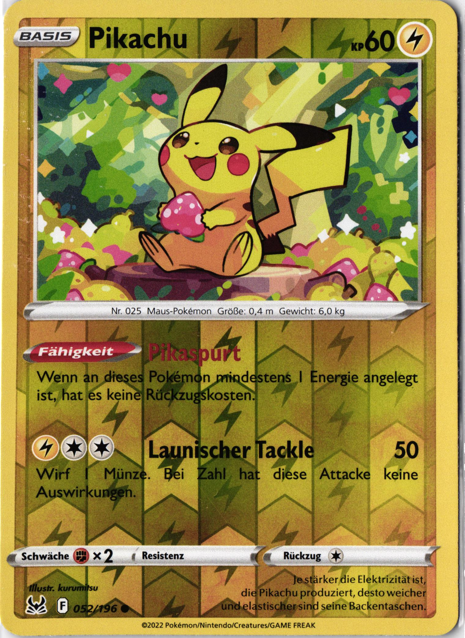 Pikachu Lost Origin moderne Pokémon Karte