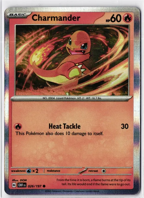 Charmander Obsidian Flames 026/197 Vorderseite