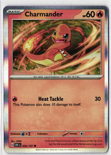 Charmander Obsidian Flames 026/197 Vorderseite