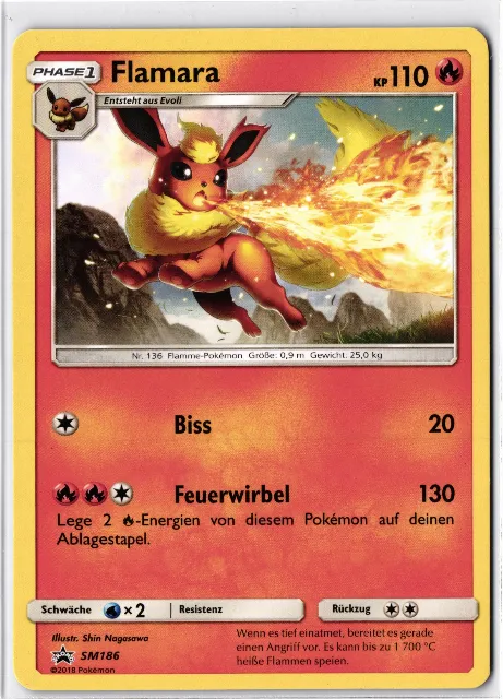 Flamara SM Black Star Promos SM186 Vorderseite