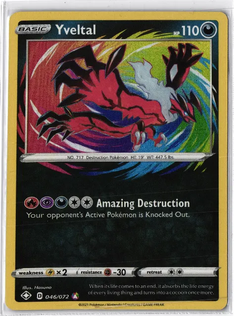 Yveltal Shining Fates 046/072 Vorderseite