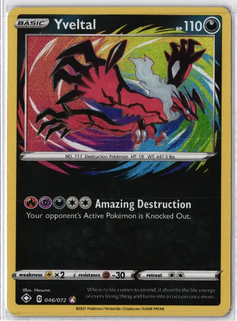 Yveltal Shining Fates 046/072 Vorderseite