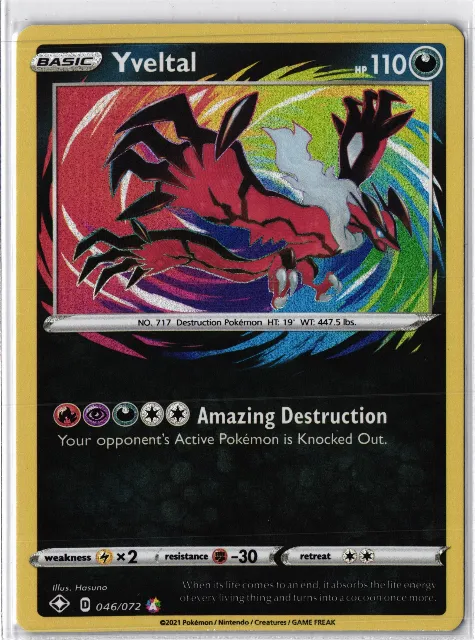 Yveltal Shining Fates 046/072 Vorderseite
