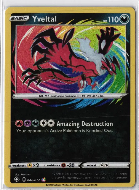Yveltal Shining Fates 046/072 Vorderseite