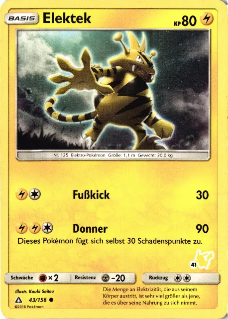 Elektek / Electabuzz Battle Academy 2020 43/156 Vorderseite