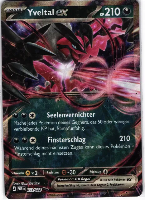 Yveltal ex Optimale Ordnung 053/088 Vorderseite