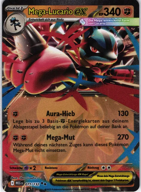 Mega Lucario ex Mega Evolution 077/132 Vorderseite