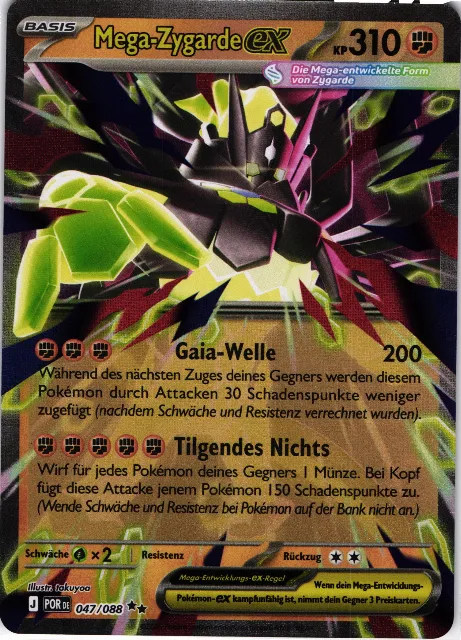 Mega Zygarde ex Optimale Ordnung 047/088 Vorderseite