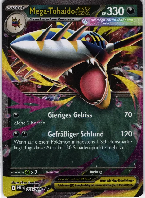 Mega Sharpedo ex Phantasmal Flames 061/094 Vorderseite