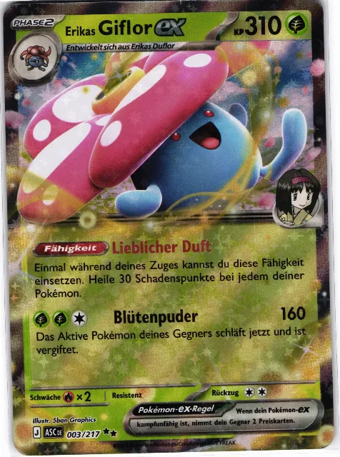 Erika's Vileplume ex Ascended Heroes 003/217 Vorderseite