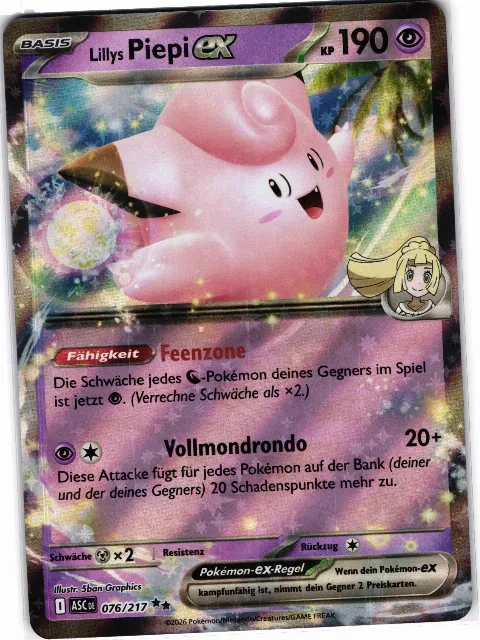 Lillie's Clefairy ex Ascended Heroes 076/217 Vorderseite