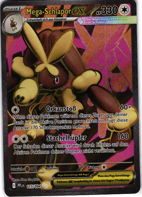 Mega Lopunny ex Phantasmal Flames 115/094 Vorderseite