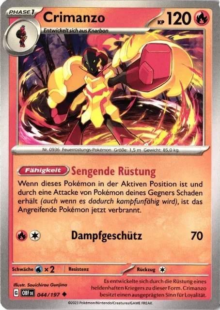 Crimanzo Obsidianflammen 044/197 Vorderseite