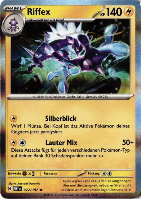 Riffex Obsidianflammen 072/197 Vorderseite