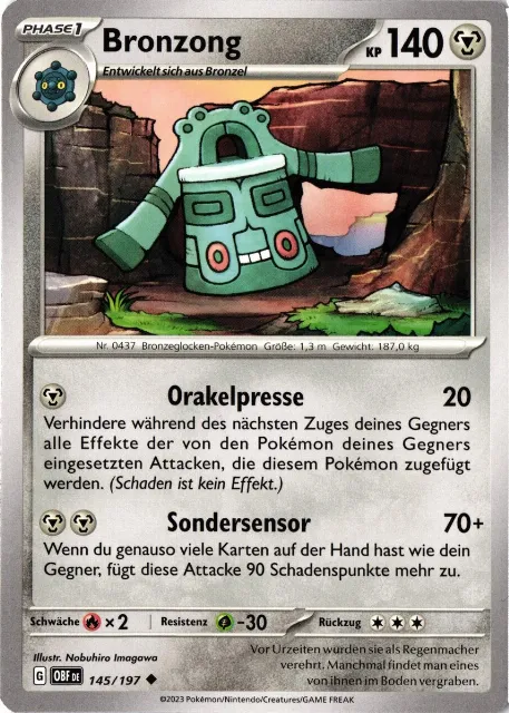 Bronzong Obsidianflammen 145/197 Vorderseite