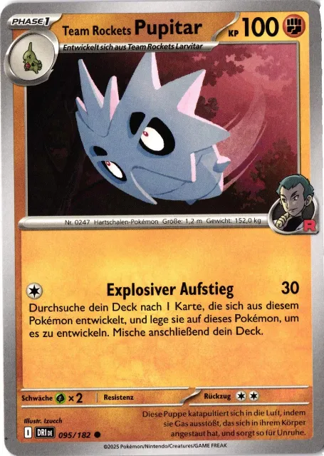 Team Rockets Pupitar Ewige Rivalen 095/182 Vorderseite