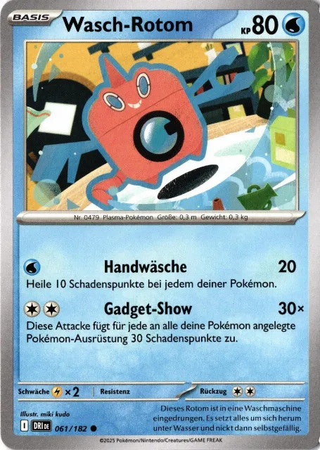 Wasch-Rotom Ewige Rivalen 061/182 Vorderseite