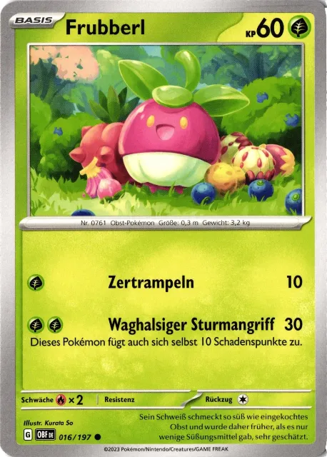 Frubberl Obsidianflammen 016/197 Vorderseite