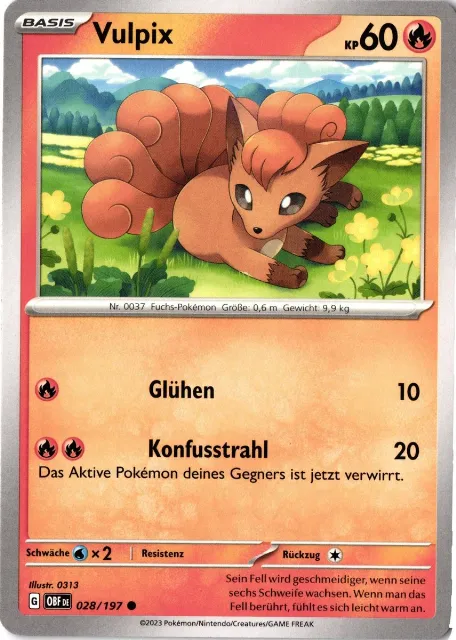 Vulpix Obsidianflammen 028/197 Vorderseite