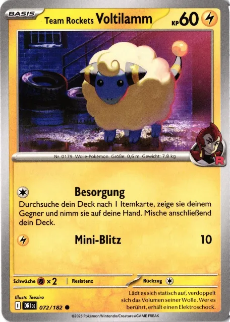 Team Rockets Voltilamm Ewige Rivalen 072/182 Vorderseite
