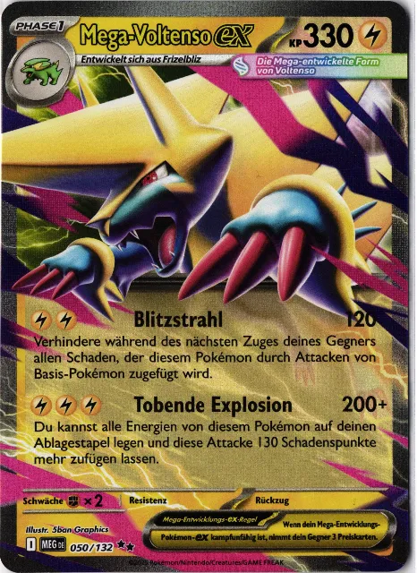Mega Vikavolt ex Mega Evolution 150/132 Vorderseite
