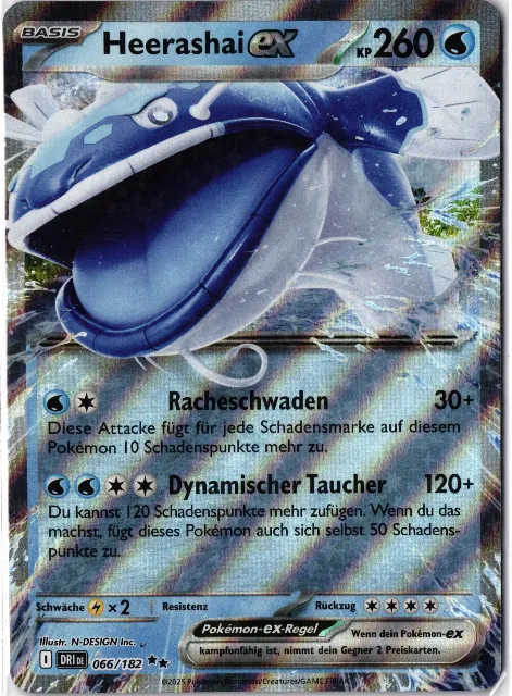 Wailord ex Destined Rivals 066/182 Vorderseite