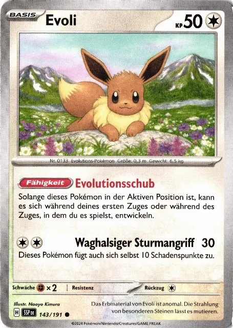 Evoli Stürmische Funken 143/191 Vorderseite