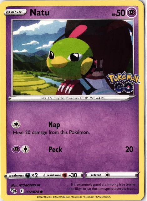 Natu Pokémon GO 032/078 Vorderseite