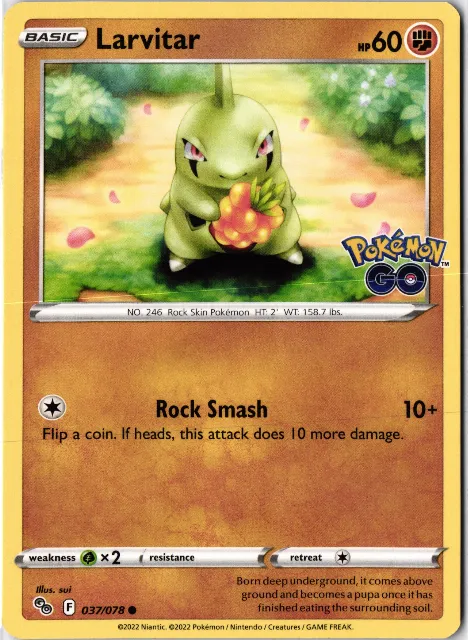Larvitar Pokémon GO 037/078 Vorderseite