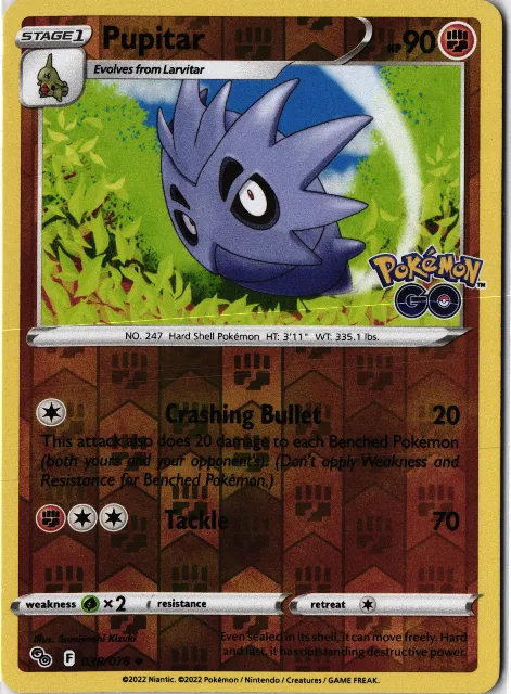 Pupitar Pokémon GO 038/078 Vorderseite