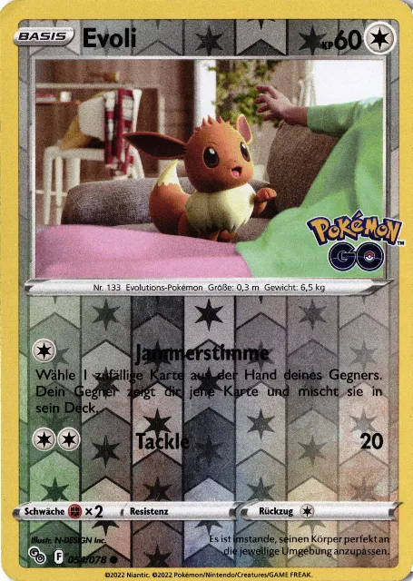 Evoli Pokémon GO 059/078 Vorderseite