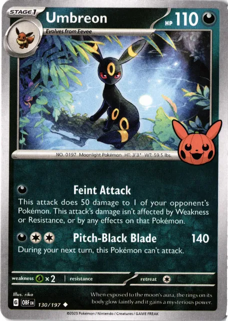 Umbreon Obsidian Flames 130/197 Vorderseite
