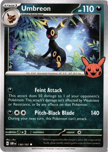 Umbreon Obsidian Flames 130/197 Vorderseite