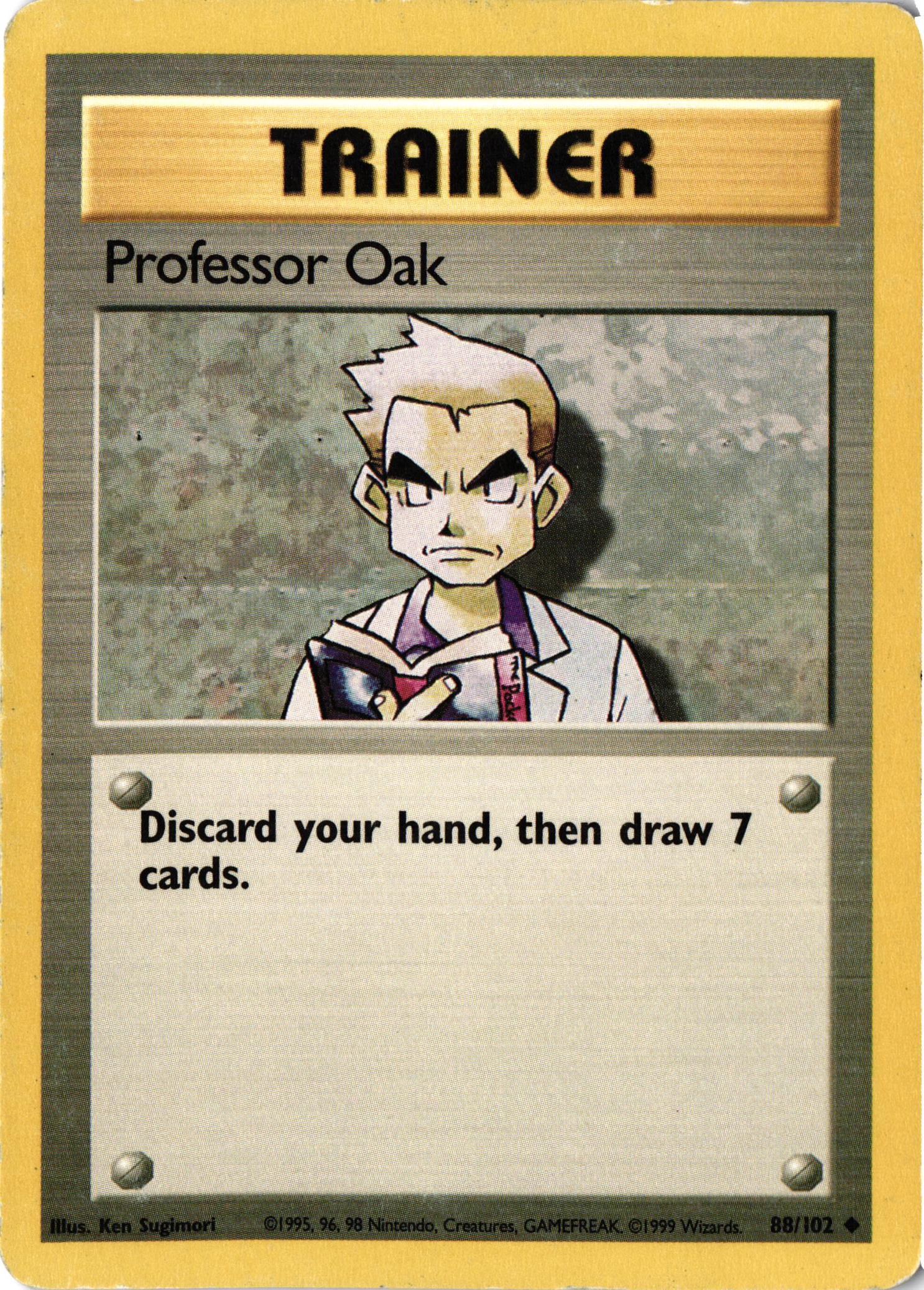 Professor Oak Base Set Vintage Pokémon Trainerkarte