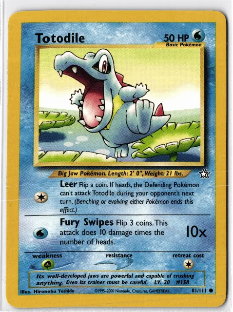 Totodile Neo Genesis 081/111 Vorderseite