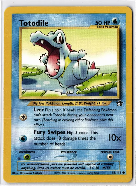 Totodile Neo Genesis 081/111 Vorderseite