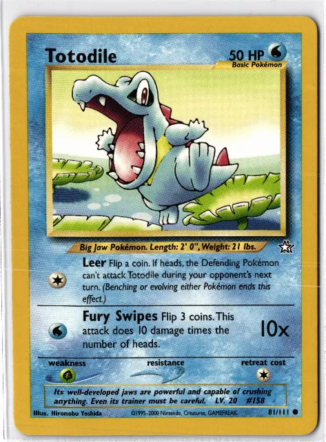 Totodile Neo Genesis 081/111 Vorderseite