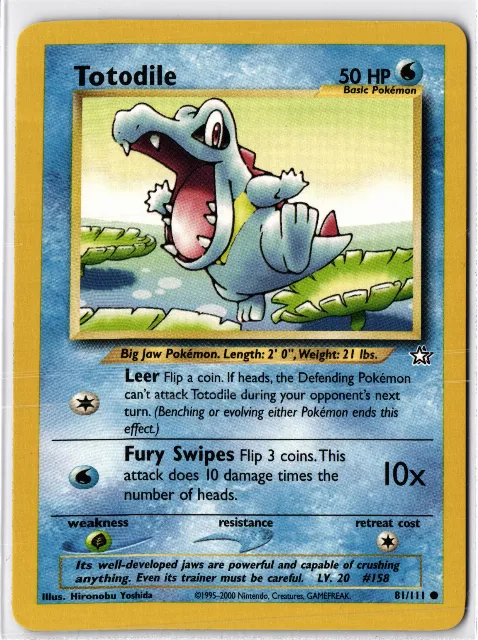 Totodile Neo Genesis 081/111 Vorderseite