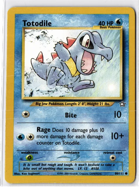 Totodile Neo Genesis 080/111 Vorderseite