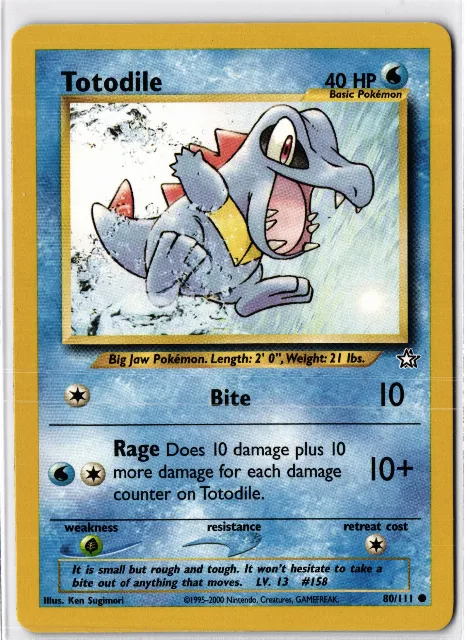 Totodile Neo Genesis 080/111 Vorderseite