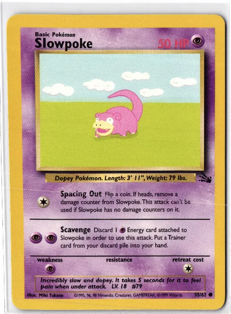 Slowpoke Fossil 055/062 Vorderseite