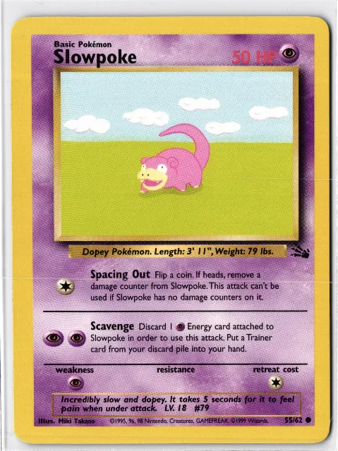 Slowpoke Fossil 055/062 Vorderseite