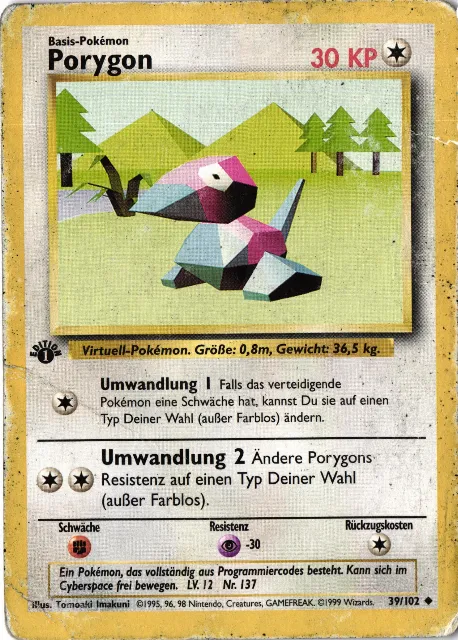 Porygon Base Set 39/102 Vorderseite