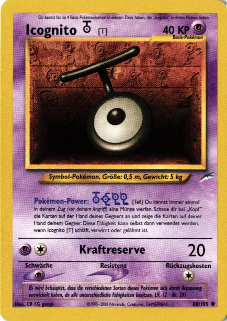 Icognito T Neo Destiny 88/105 Vorderseite