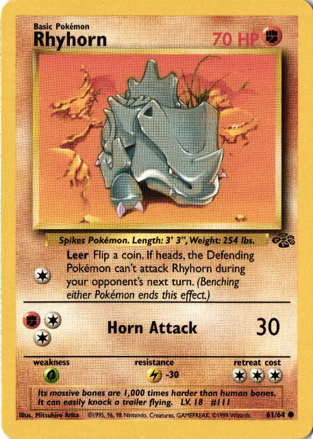 Rhyhorn Jungle 61/64 Vorderseite