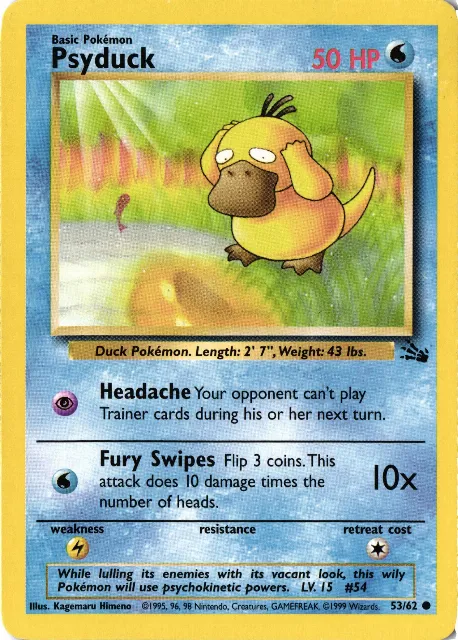 Psyduck Fossil 53/62 Vorderseite