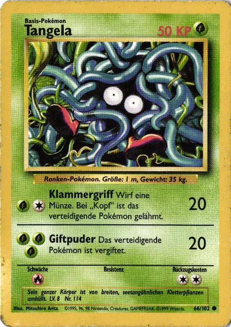 Tangela Base Set 66/102 Vorderseite