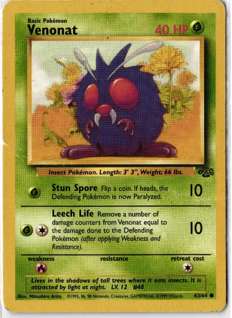 Venonat Jungle 63/64 Vorderseite